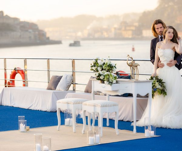 Casamento em barco no Rio Douro